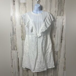 Roolee off white ruffle summer dress with pockets size 3X NWT